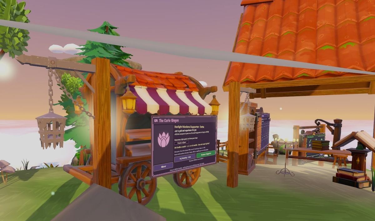 The Curio Wagon's board in Haven